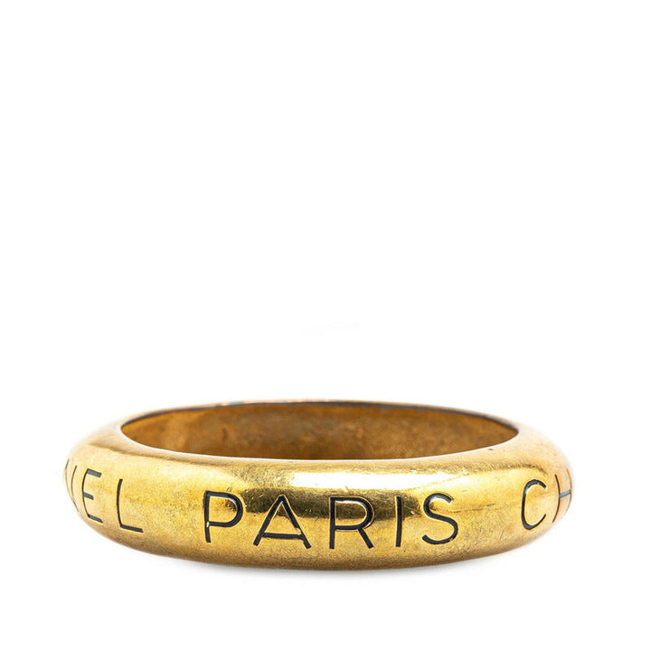 Top Quality Chanel Vintage Logo Gold Bangle