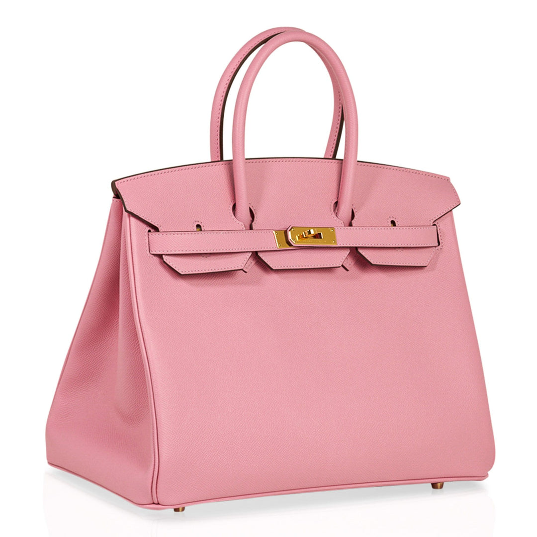 Top quality Hermes Birkin HSS 35 Bag Rose Confetti / Rubis Gold Hardware Epsom Leather