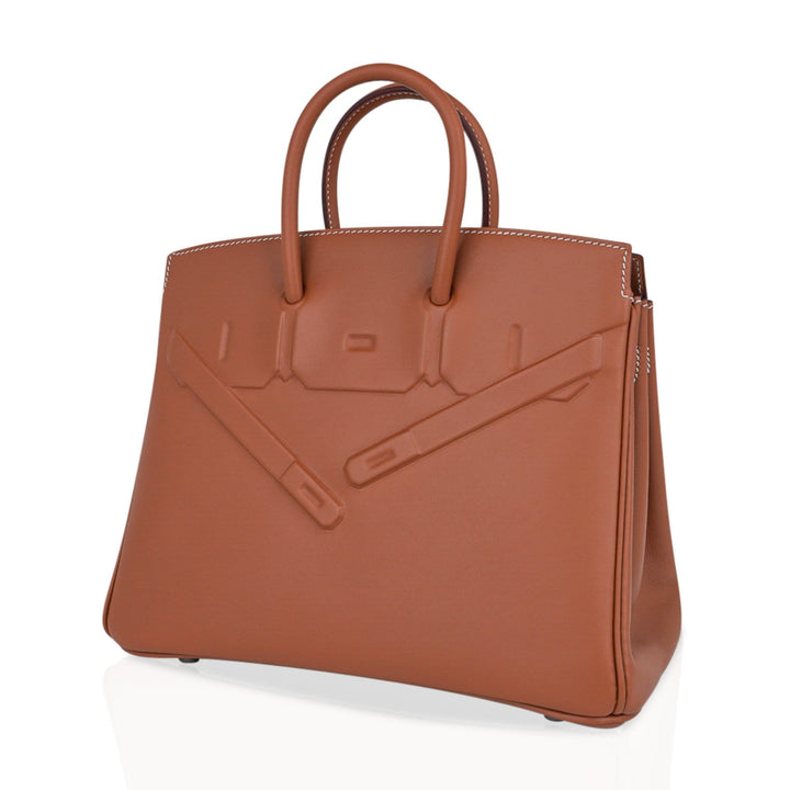 Top quality Hermes Shadow Birkin 25 Bag Gold Evercalf Limited Edition