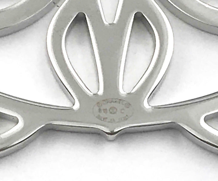 Chanel Brand New Silver Owl Light Lavender Crystal Brooch