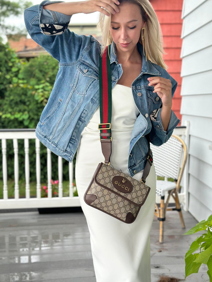 Gucci GG Supreme Monogram Web Small Neo Messenger