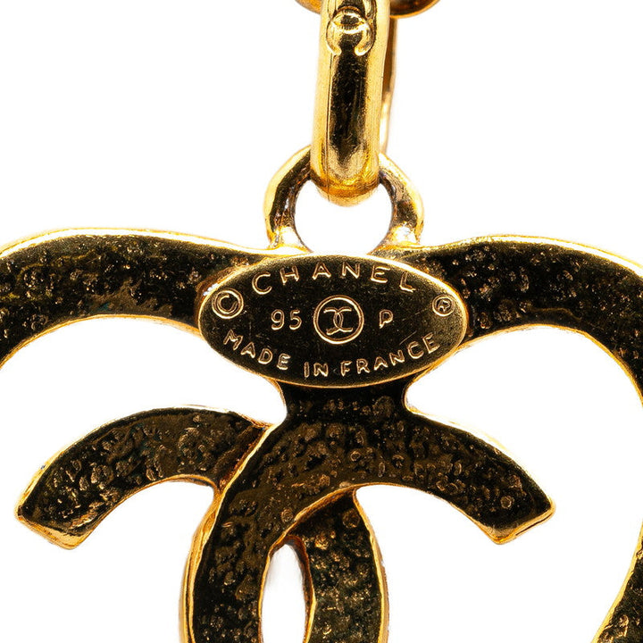 Top Quality Chanel Vintage Heart Motif Necklace Gold