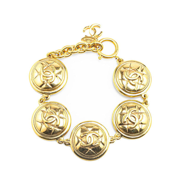 Top Quality Chanel Matelasse Coco Mark 5-Link Bracelet