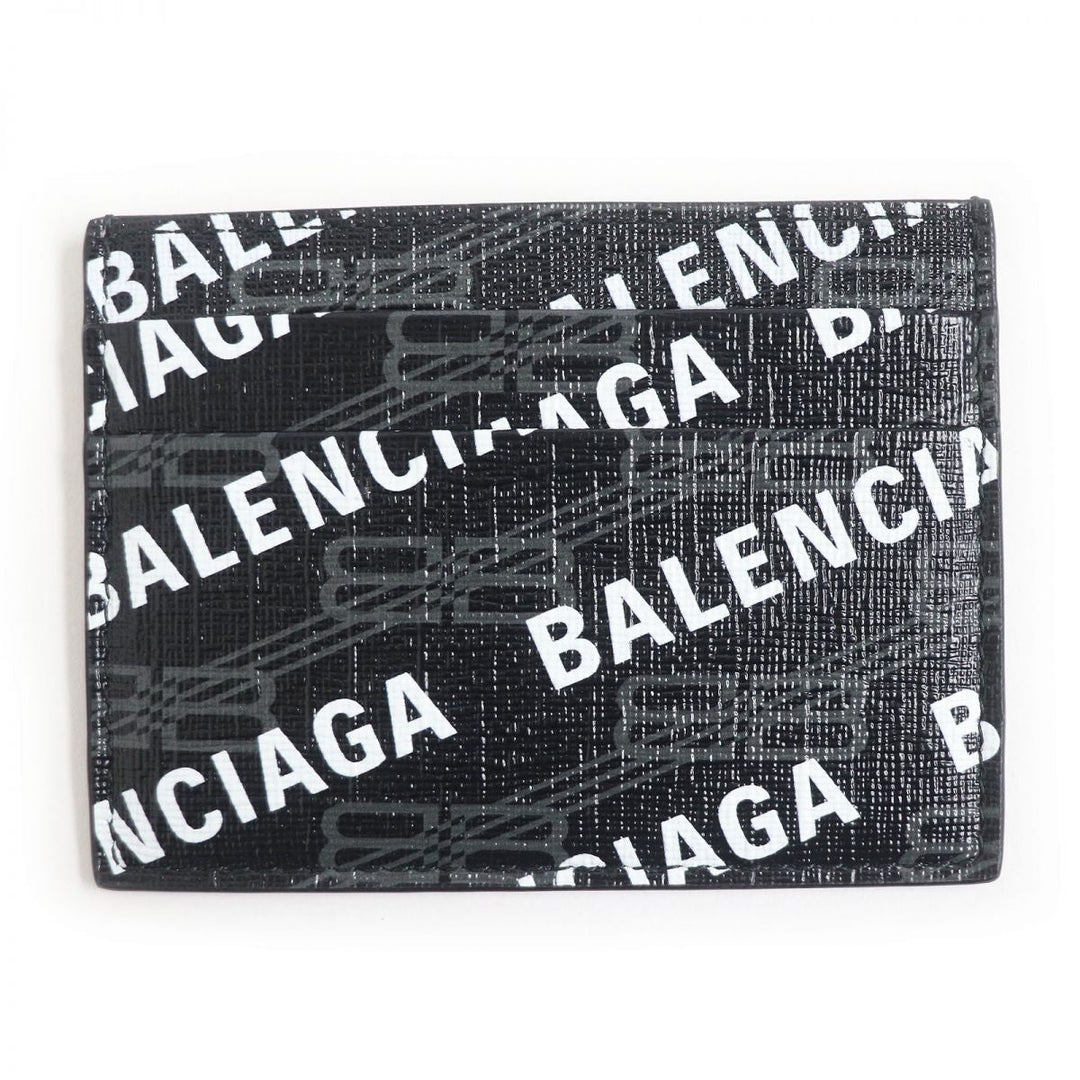 Top Quality Balenciaga BB Logo Leather PVC Card Holder