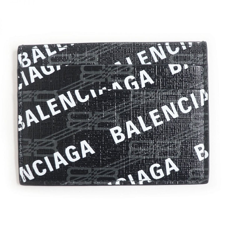 Top Quality Balenciaga BB Logo Leather PVC Card Holder