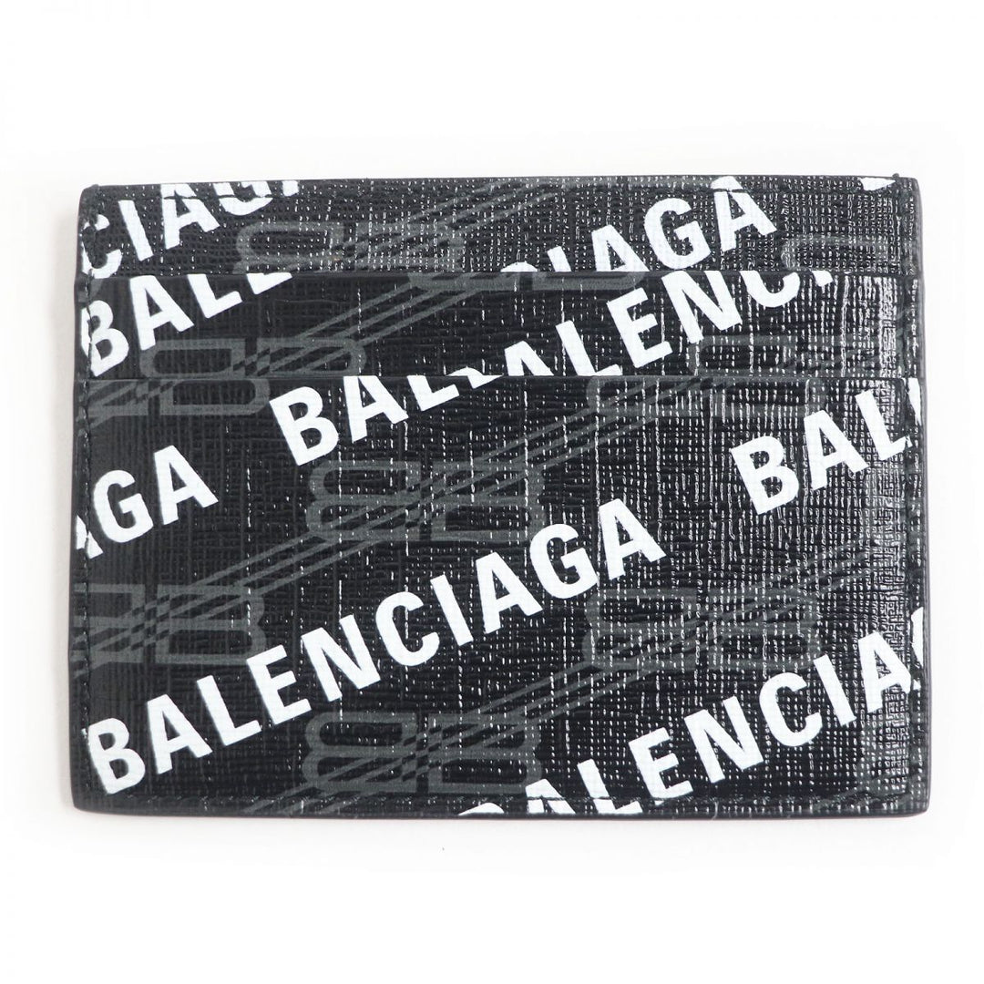 Top Quality Balenciaga BB Logo Leather PVC Card Holder