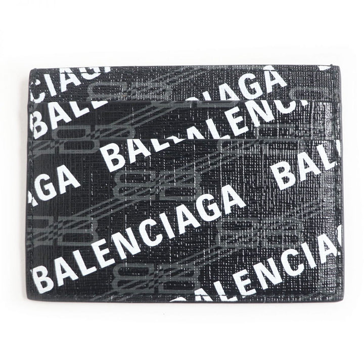Top Quality Balenciaga BB Logo Leather PVC Card Holder