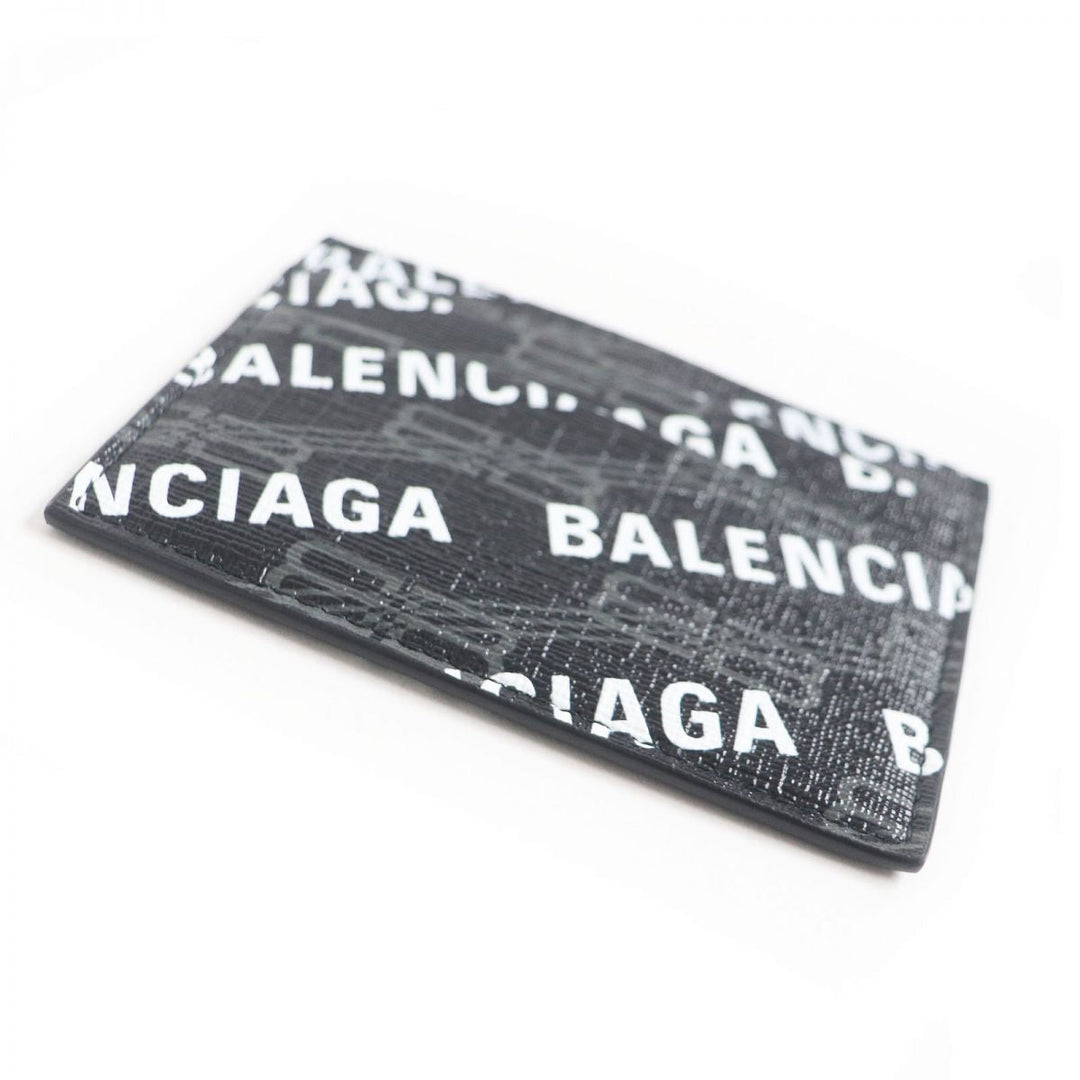 Top Quality Balenciaga BB Logo Leather PVC Card Holder
