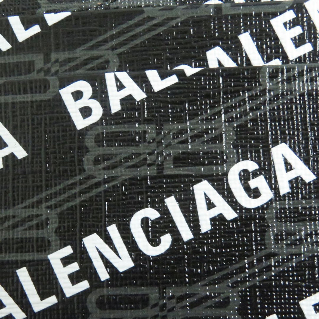 Top Quality Balenciaga BB Logo Leather PVC Card Holder