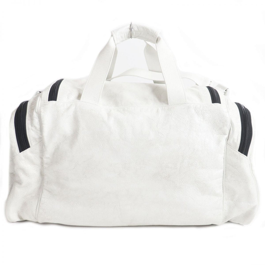 Top Quality Balenciaga Adidas Lambskin Gym Bag White