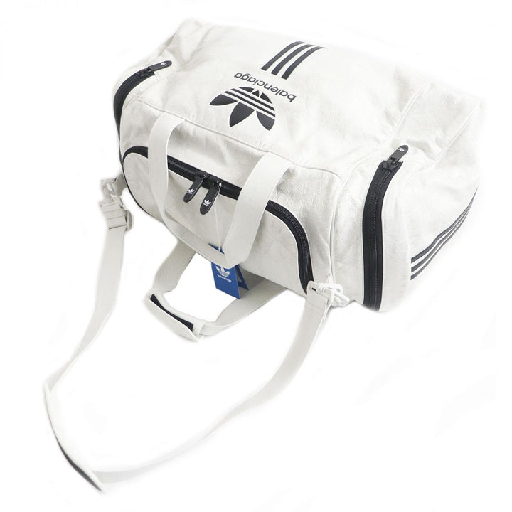 Top Quality Balenciaga Adidas Lambskin Gym Bag White