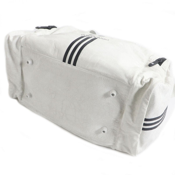 Top Quality Balenciaga Adidas Lambskin Gym Bag White