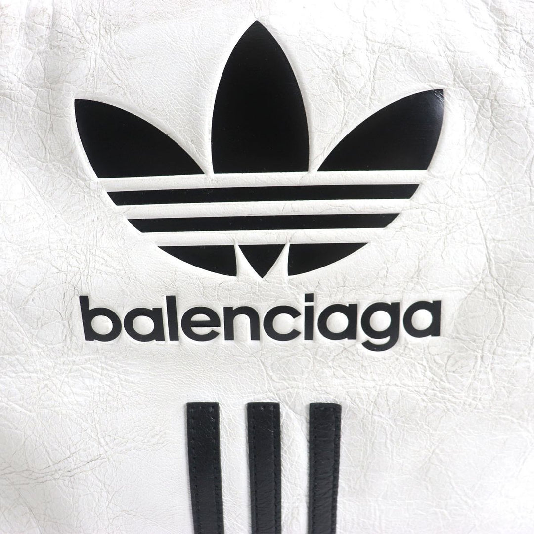 Top Quality Balenciaga Adidas Lambskin Gym Bag White