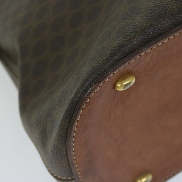 Celine Macadam Canvas Tote Bag PVC Leather 2way Brown  tb1019
