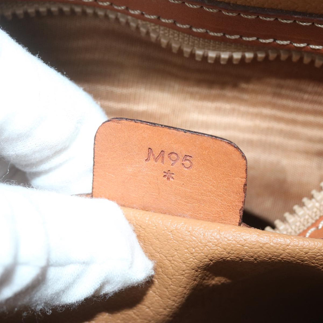 Celine Macadam Canvas Tote Bag PVC Leather 2way Brown  tb1019