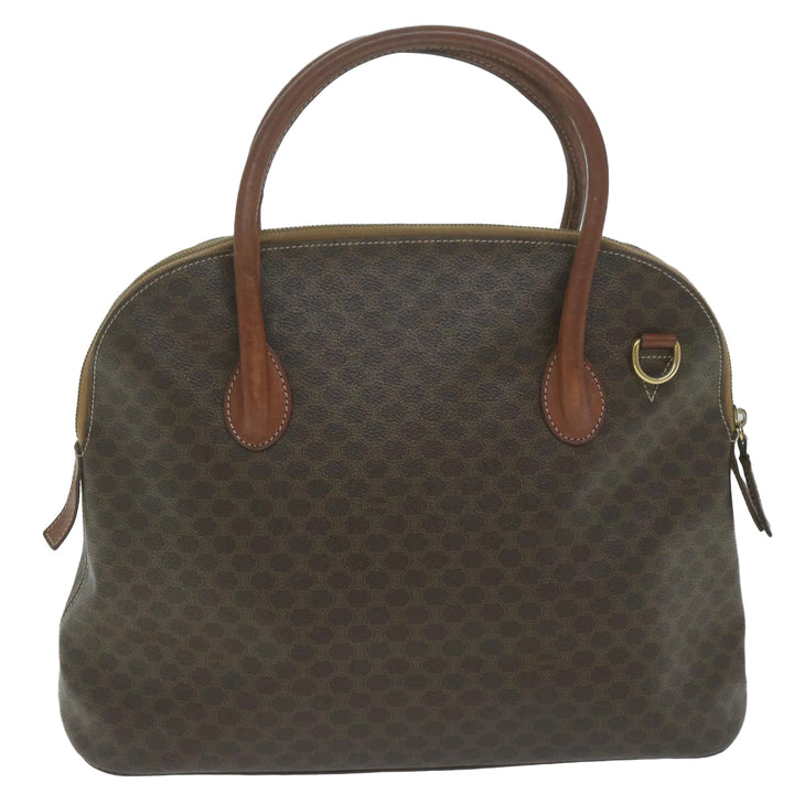 Celine Macadam Canvas Tote Bag PVC Leather 2way Brown  tb1019