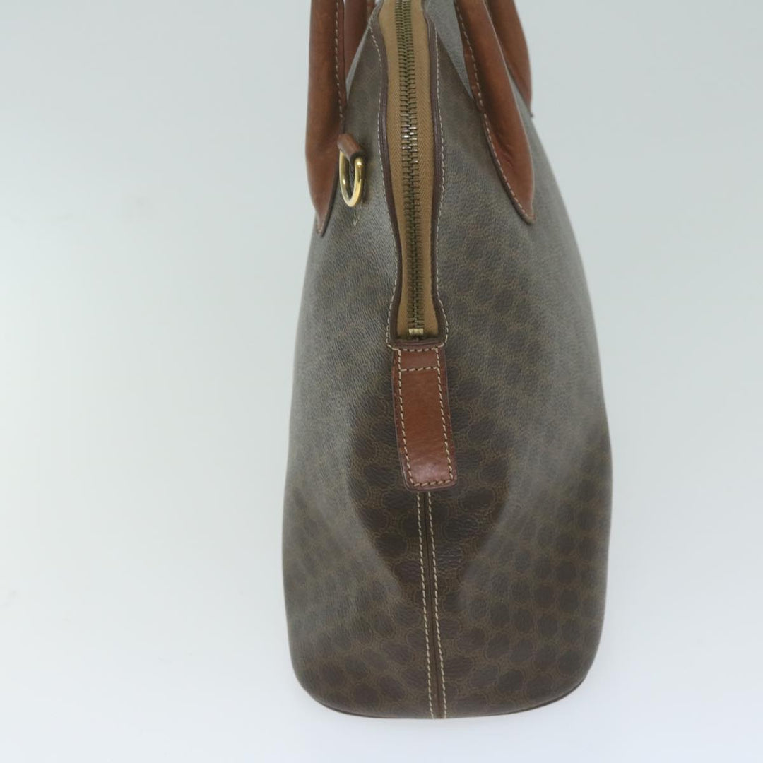 Celine Macadam Canvas Tote Bag PVC Leather 2way Brown  tb1019