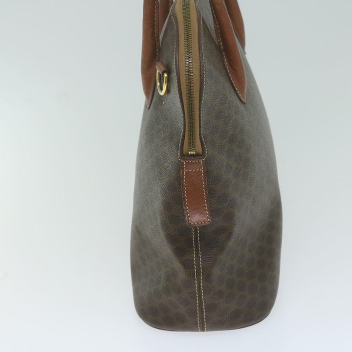 Celine Macadam Canvas Tote Bag PVC Leather 2way Brown  tb1019