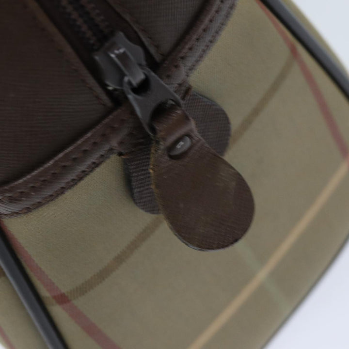 BurberrySs Nova Check Hand Bag Canvas Beige Auth tb1083