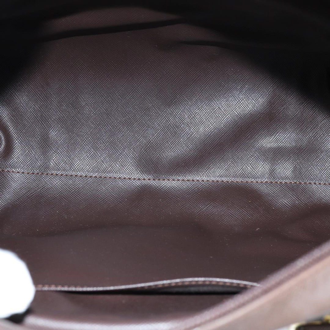 BurberrySs Nova Check Hand Bag Canvas Beige Auth tb1083