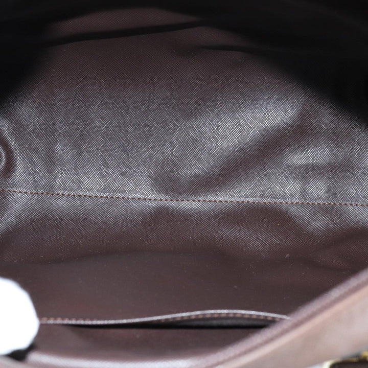 BurberrySs Nova Check Hand Bag Canvas Beige Auth tb1083