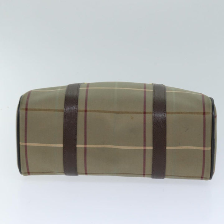 BurberrySs Nova Check Hand Bag Canvas Beige Auth tb1083