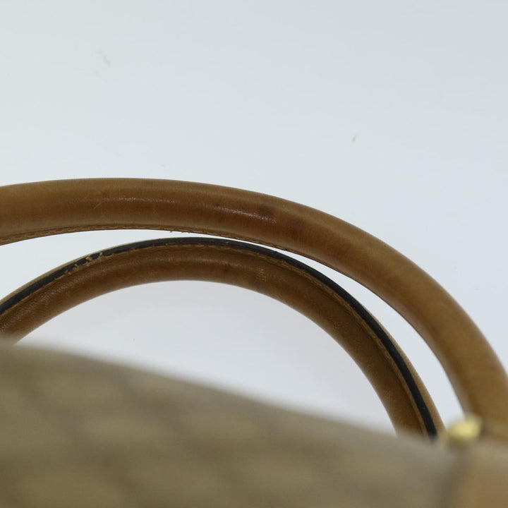 Celine Macadam Canvas Boston Bag Beige Auth tb1089