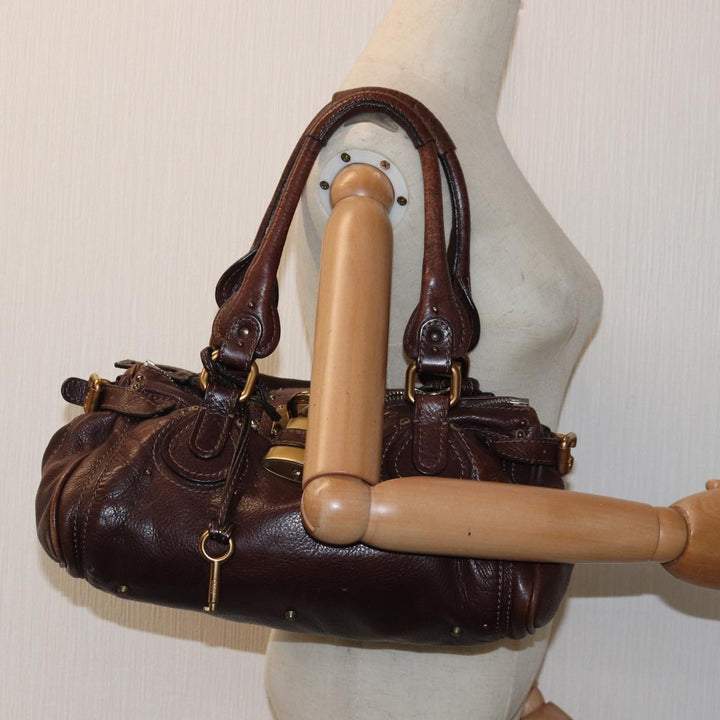 Chloe Paddington Hand Bag Leather Brown 02 06 51 5191 tb1096