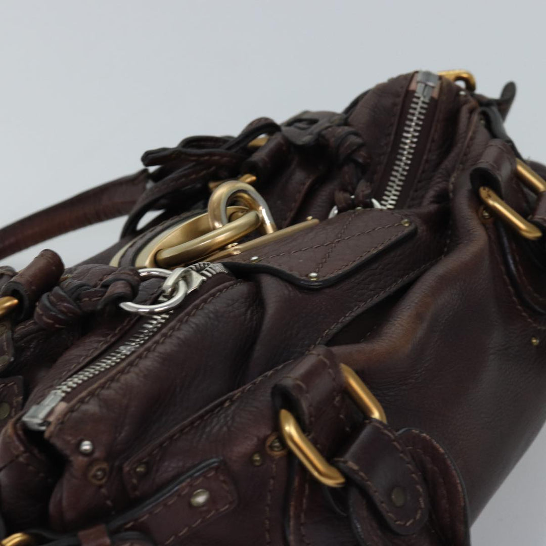 Chloe Paddington Hand Bag Leather Brown 02 06 51 5191 tb1096