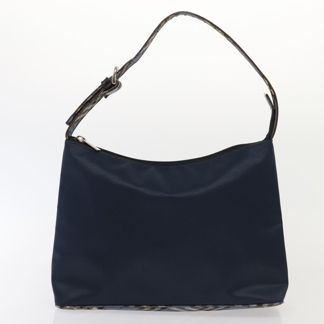 Burberry Nova Check Blue Label Shoulder Bag Nylon 2Set Beige Navy Auth tb1144