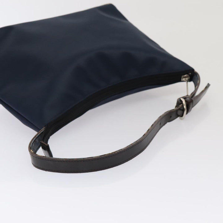 Burberry Nova Check Blue Label Shoulder Bag Nylon 2Set Beige Navy Auth tb1144