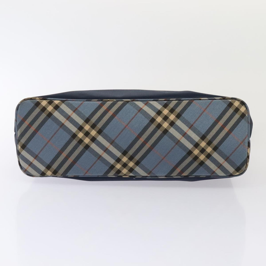 Burberry Nova Check Blue Label Shoulder Bag Nylon 2Set Beige Navy Auth tb1144
