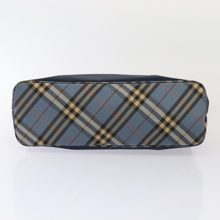 Burberry Nova Check Blue Label Shoulder Bag Nylon 2Set Beige Navy Auth tb1144
