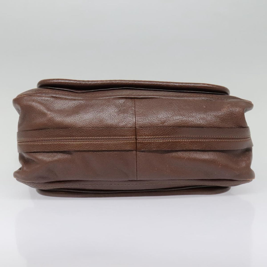 Chloe Paraty Hand Bag Leather 2way Brown Gold tb1210