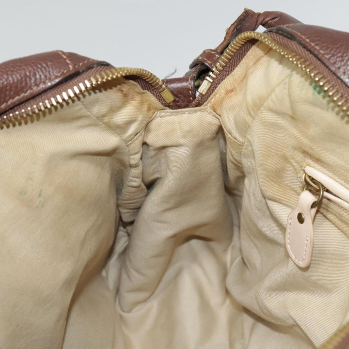 Chloe Paraty Hand Bag Leather 2way Brown Gold tb1210