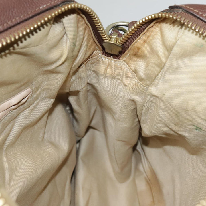 Chloe Paraty Hand Bag Leather 2way Brown Gold tb1210