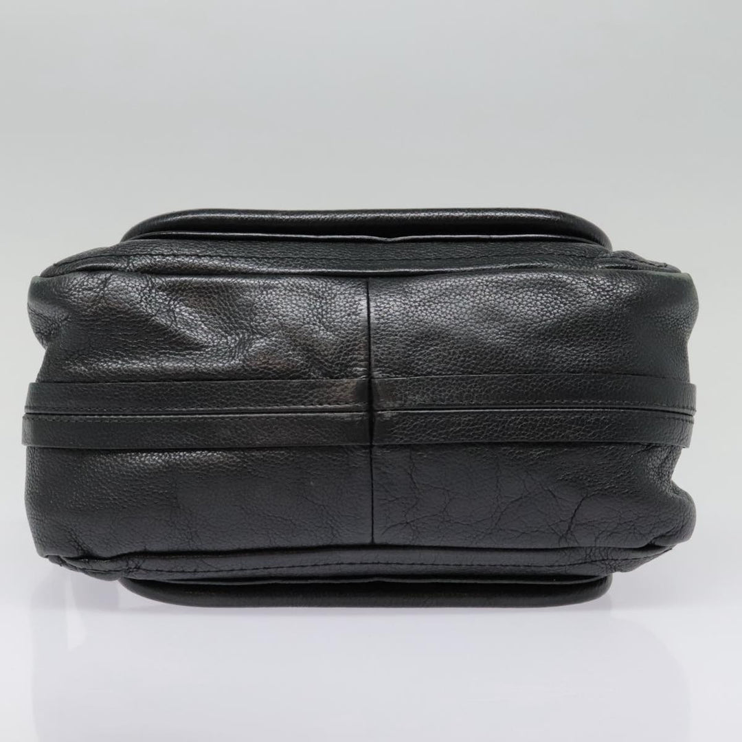 Chloe Paraty Hand Bag Leather 2way Black Gold tb1211