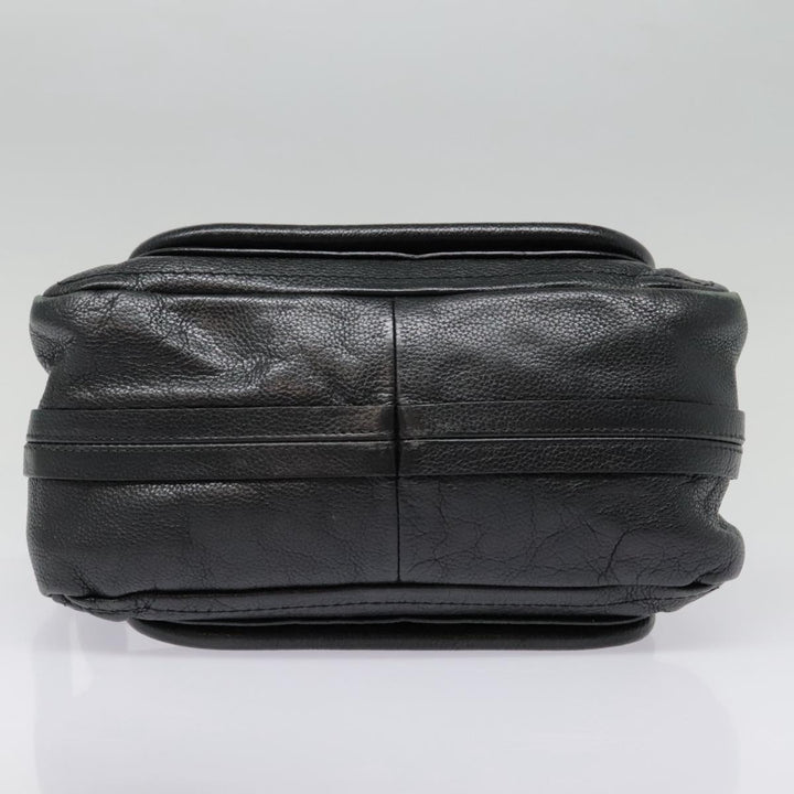 Chloe Paraty Hand Bag Leather 2way Black Gold tb1211