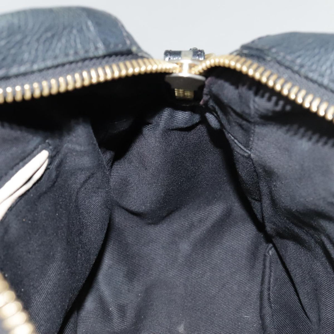 Chloe Paraty Hand Bag Leather 2way Black Gold tb1211
