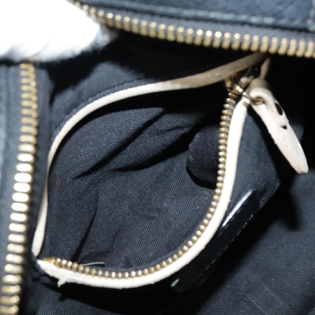Chloe Paraty Hand Bag Leather 2way Black Gold tb1211