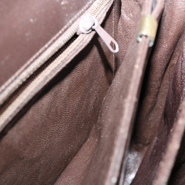 Celine C Macadam Canvas Gold Horse Carriage Shoulder Bag Brown  tb272