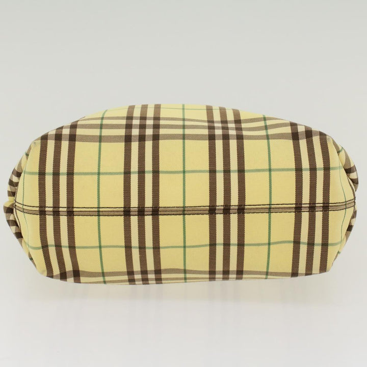 BURBERRY Nova Check Hand Bag Nylon Yellow Auth tb684
