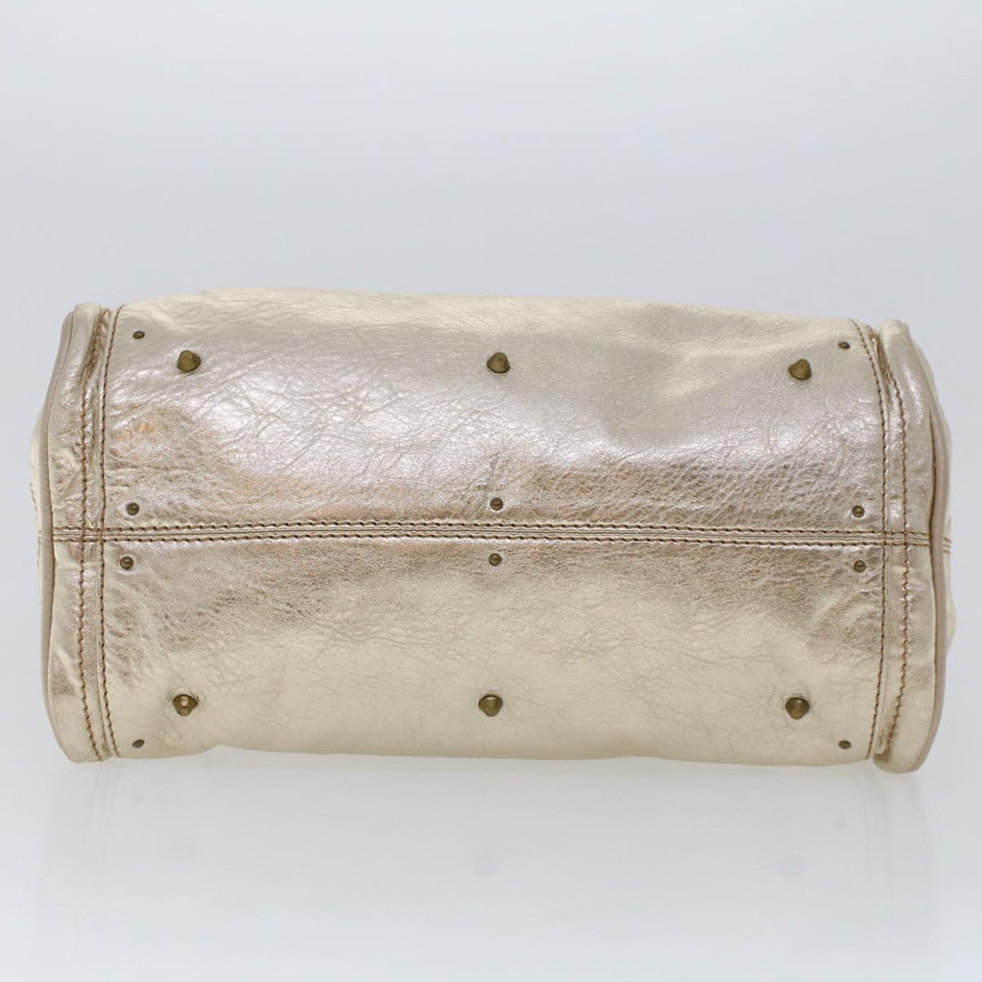 Chloe Paddington Hand Bag Leather Gold Tone tb711