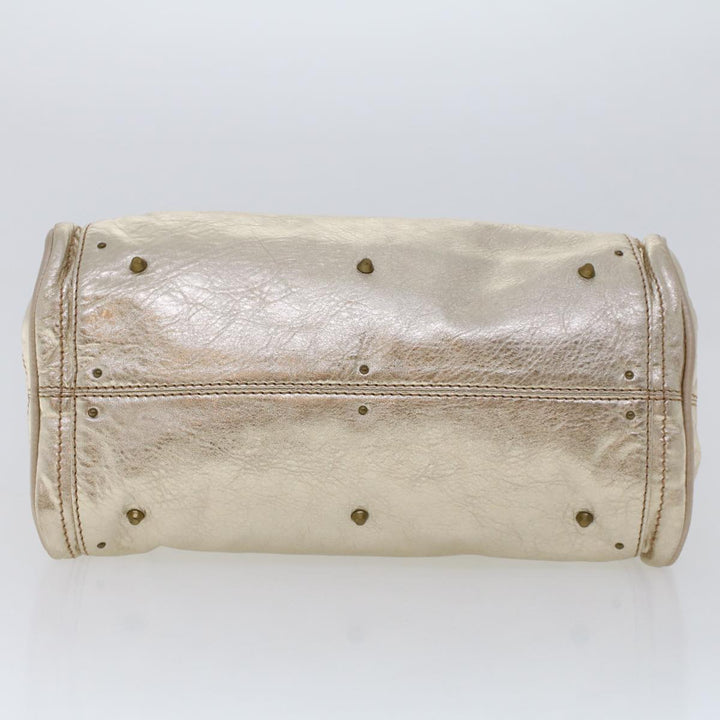 Chloe Paddington Hand Bag Leather Gold Tone tb711