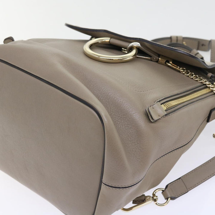 Chloe Fay Shoulder Bag Leather 2way Gray tb882