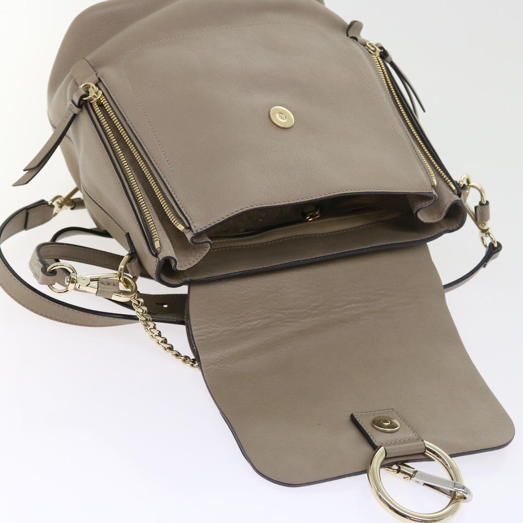 Chloe Fay Shoulder Bag Leather 2way Gray tb882