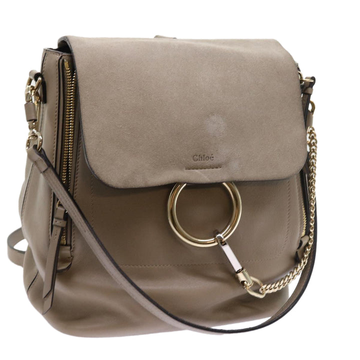 Chloe Fay Shoulder Bag Leather 2way Gray tb882