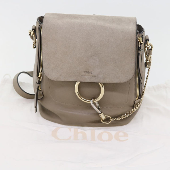 Chloe Fay Shoulder Bag Leather 2way Gray tb882