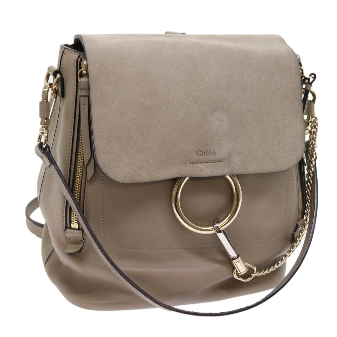 Chloe Fay Shoulder Bag Leather 2way Gray tb882