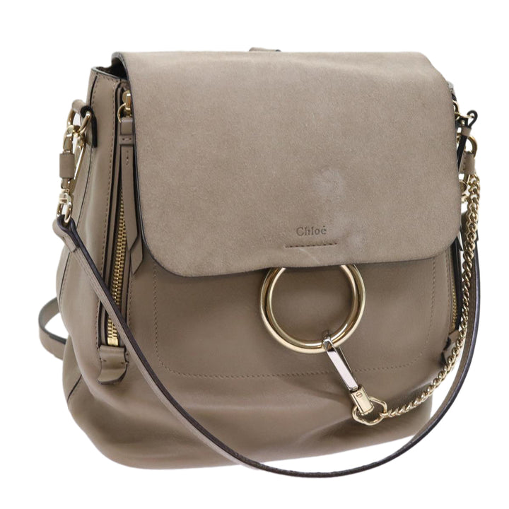 Chloe Fay Shoulder Bag Leather 2way Gray tb882